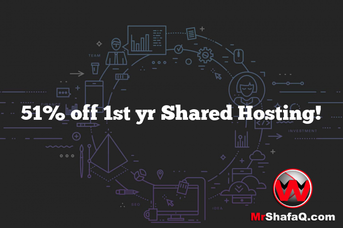 51% off 1st yr Shared Hosting!